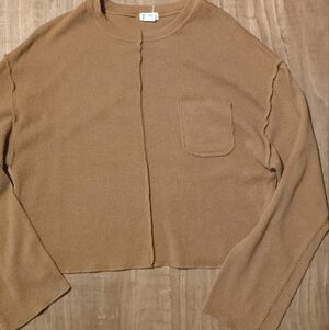 Billabong Camel Ribbed Long Sleeve Top XS